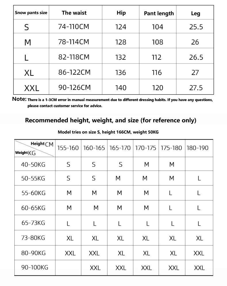 Women's and Men's Ski Clothes, Ski Jacket, Snowboarding Snow Suit Sets, Skiing Jacket and Pant, Winter Outdoor Sports Suit, Unisex