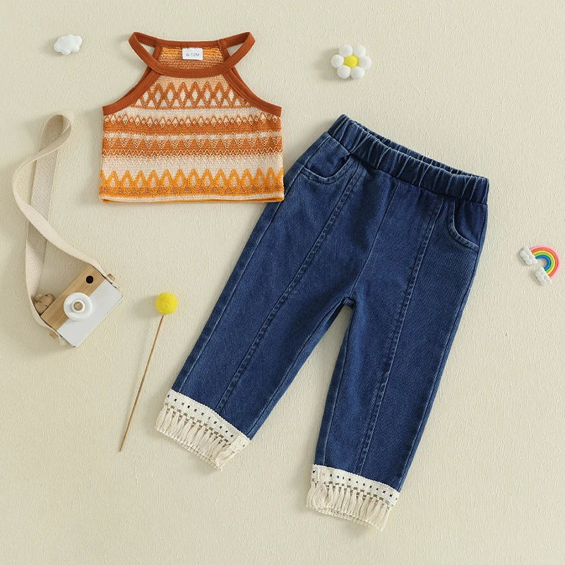 Girls Sleeveless Knit Top