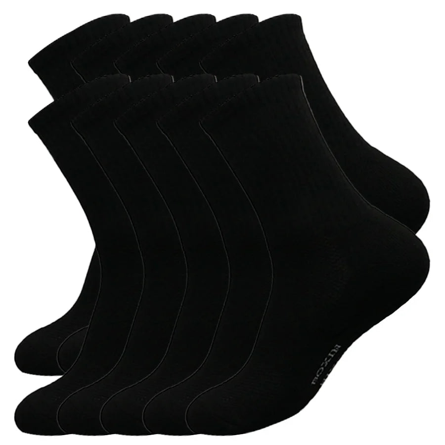 10 Pairs Men's Athletic Socks Set - Cool Comfortable Short Warm Solid Color for Running Gym Hiking - Dropshipping
