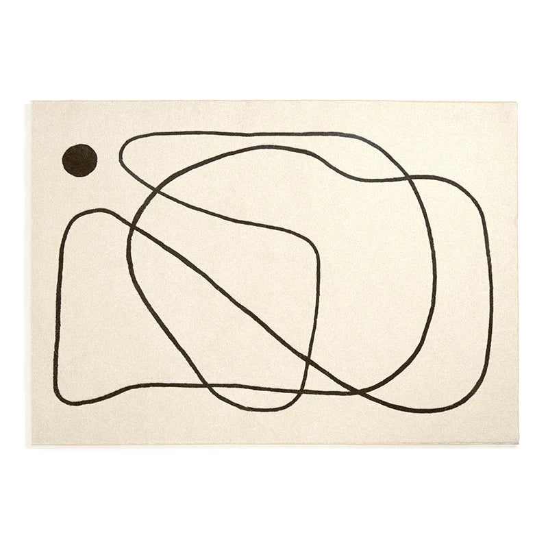 Nordic Style Living Room Decoration Carpet - Large Area Rug for Bedroom, Fluffy Soft Cloakroom Rug, Thickened Anti-skid Mat