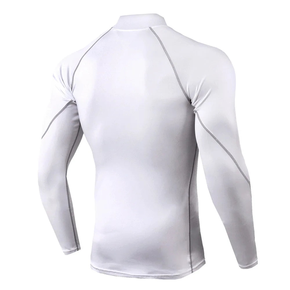 Men's Sport T-Shirt Quick Dry Bodybuilding Running Shirt Long Sleeve Compression Top Gym T-Shirt Men's Fitness Tight Rashguard