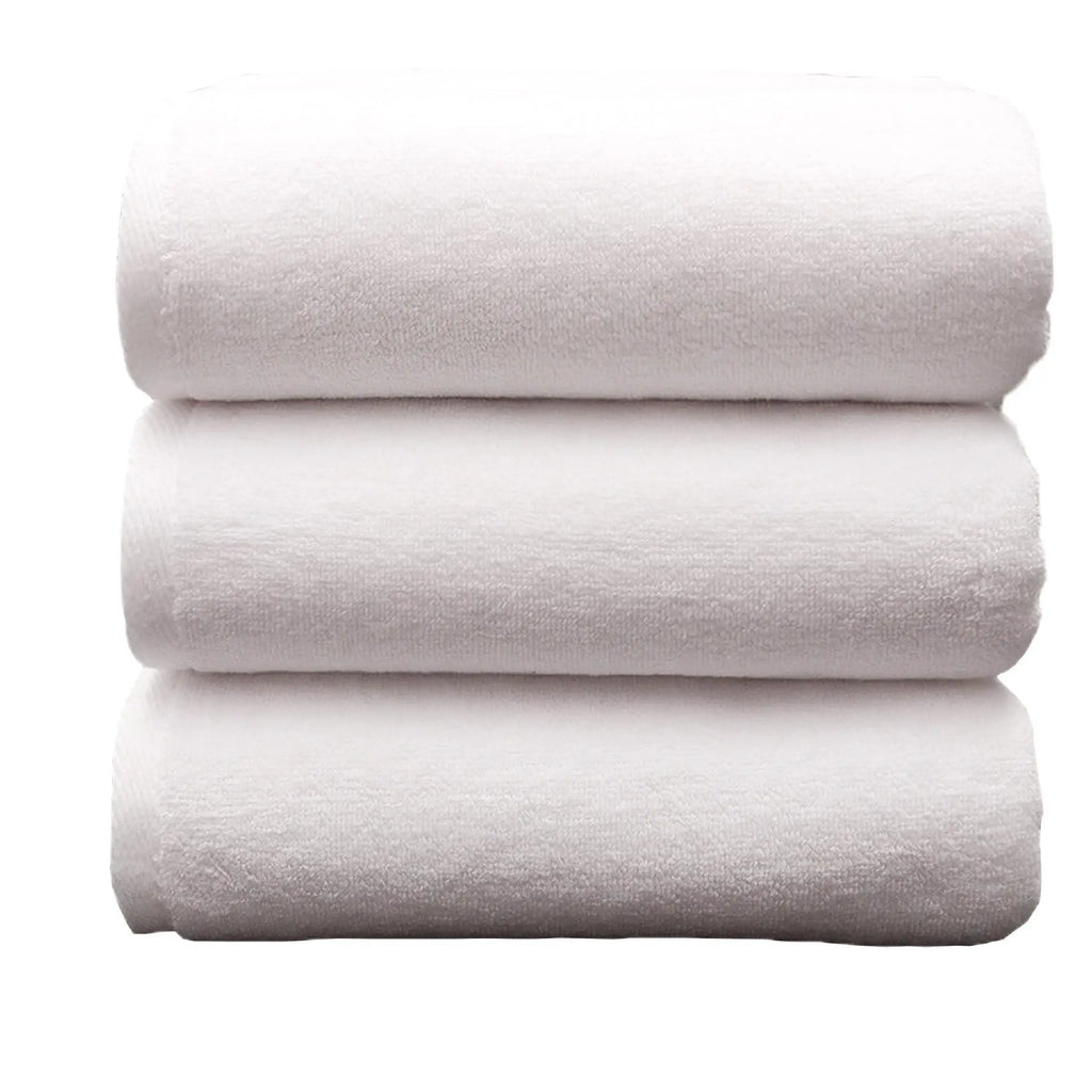 5Pcs White Towel 120g Thickened High Quality 32 Strands Cotton White Hotel Towel 35 * 75cm High Quality High End