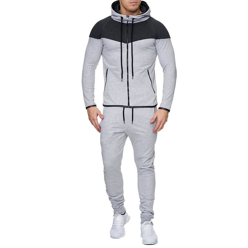 Casual Tracksuit Men Hooded Sweatshirt Outfit Spring Autumn Men's Sets Sportswear 2020 Male Hoodie+Pants 2PCS Jogging Sports Suit