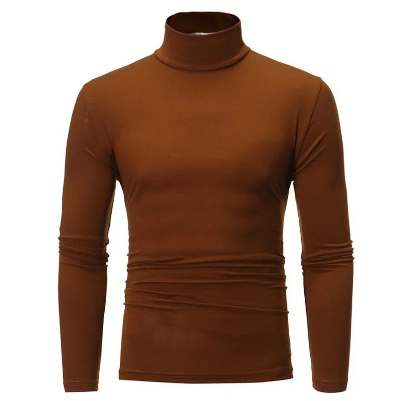 Thermal Underwear Tops for Men - Winter Clothes Thermal Shirt - Autumn Men's Winter Tights - High Neck Thin Slim Fit Long Sleeve T-shirt