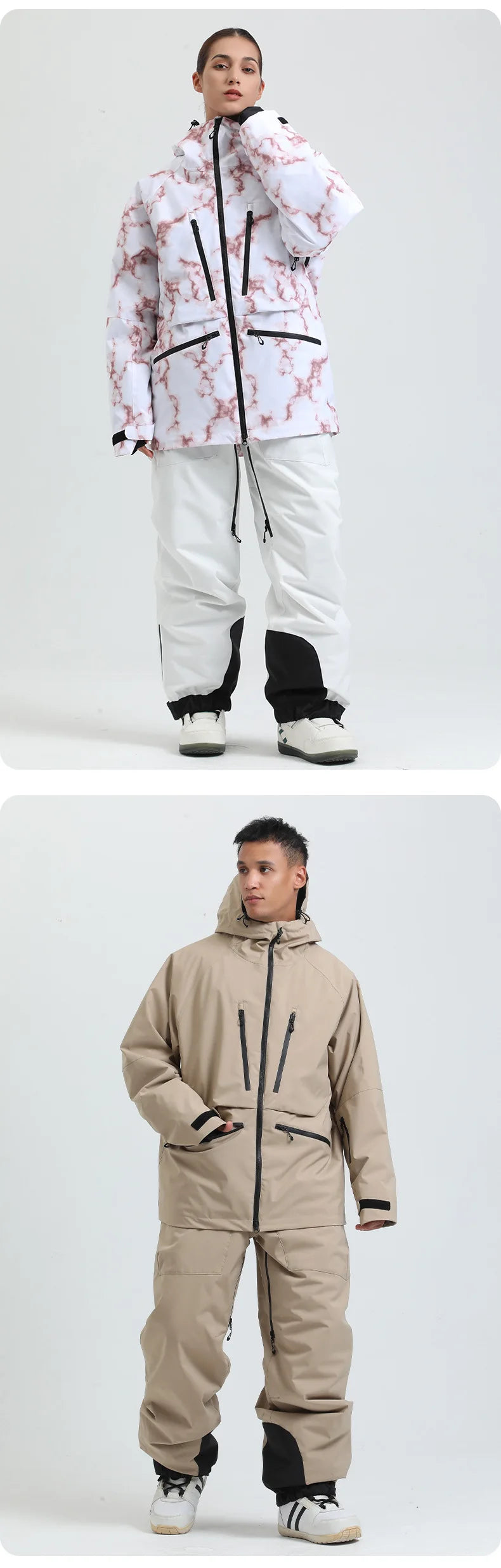 Gsou Snow Outdoor Sport New Winter Warm Men And Women's Snowboard Coats Waterproof Breathable Skiing Jacket Snowboard Wear