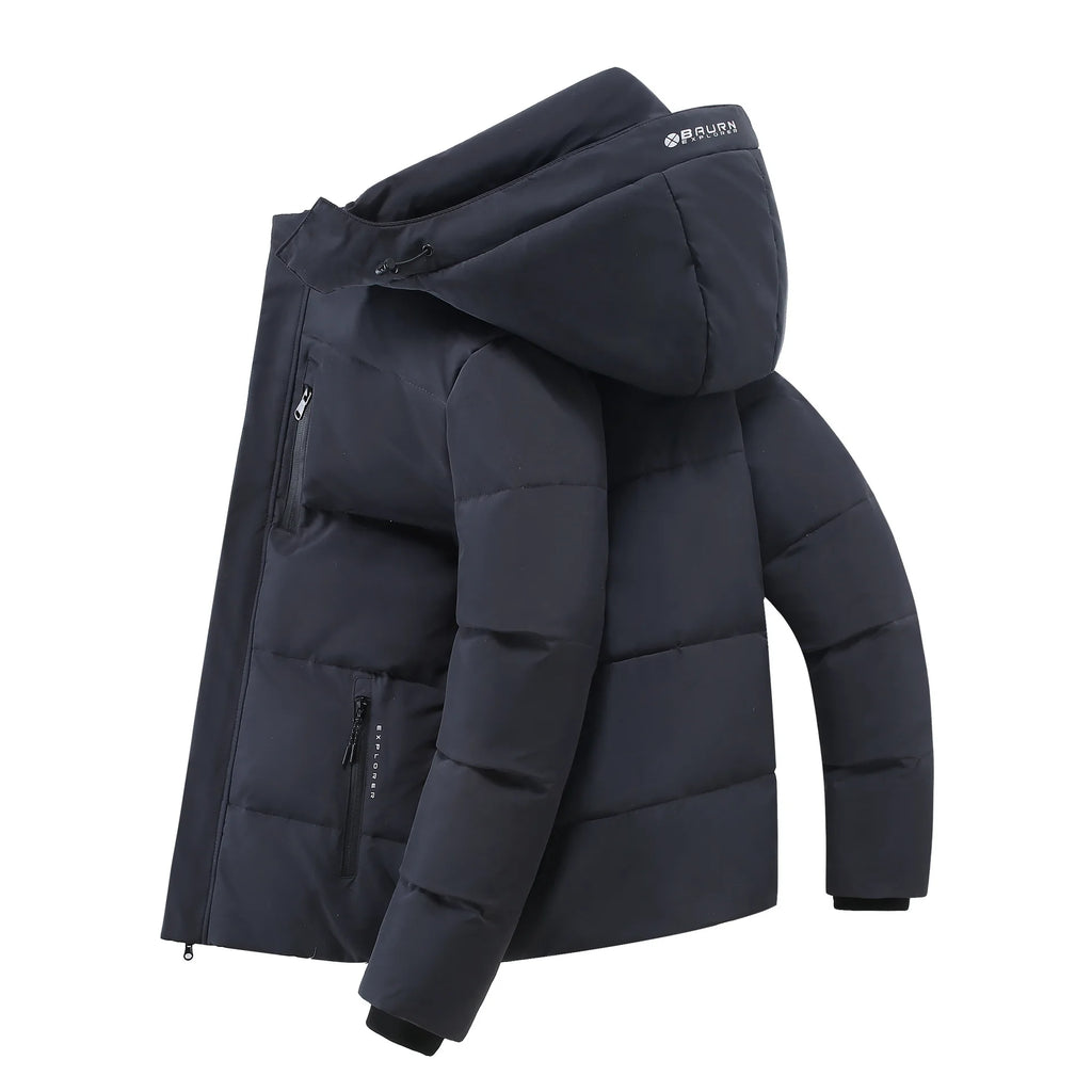 New Winter Men Hooded Casual Short Puffer Jackets Man White Duck Down Coats Quality Male Outdoor Windproof Thicker Warm Parkas