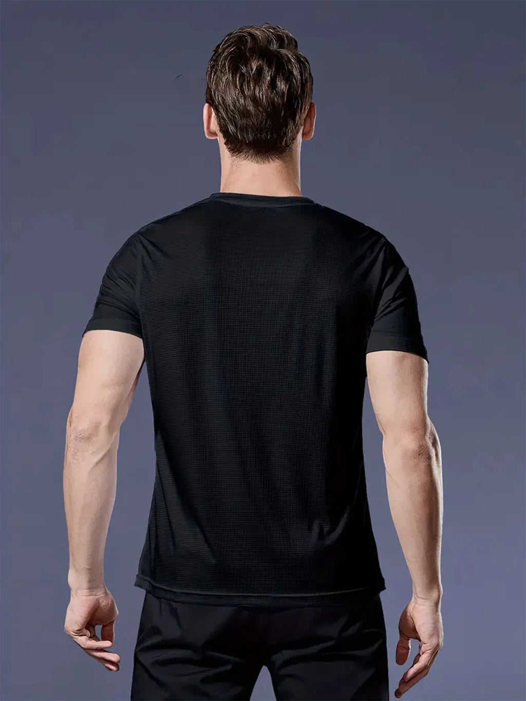 Round Neck T-Shirt 4-Color Black and White Gray Navy Ultra-Light Men's Quick-Drying Breathable Sweat-Absorbent Shirt