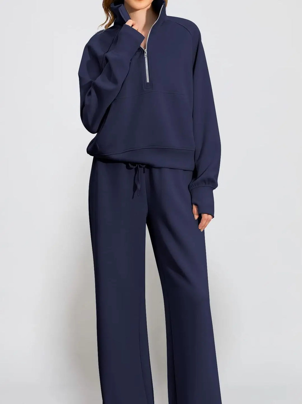 Spor Zipper Hoodie Set