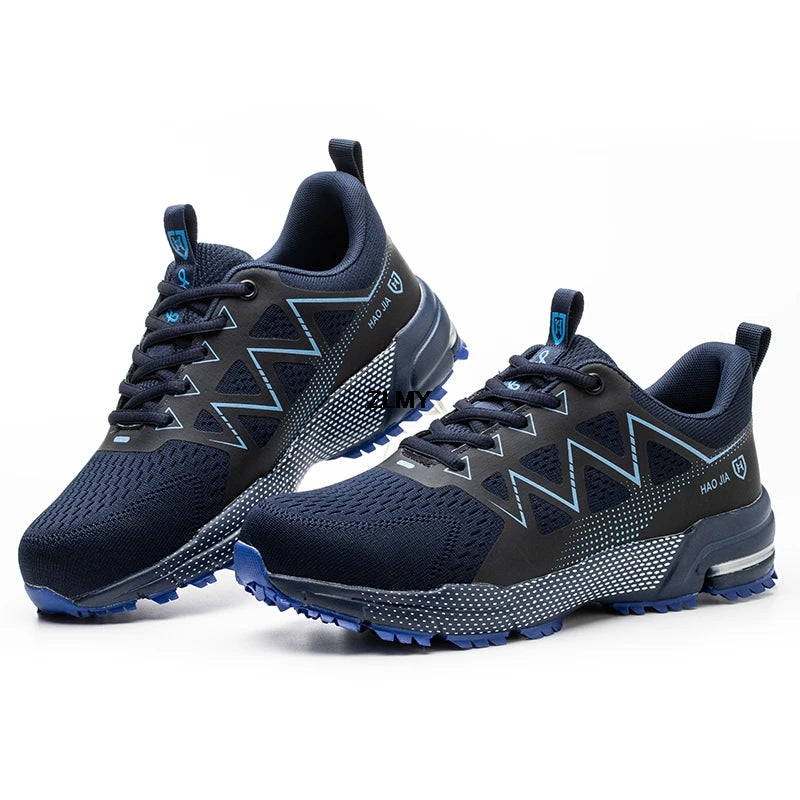 Fashion Safety Shoes Men Steel Toe Sneakers Puncture Proof Breathable Work Safety Boots Comfortable Work Shoes for Men
