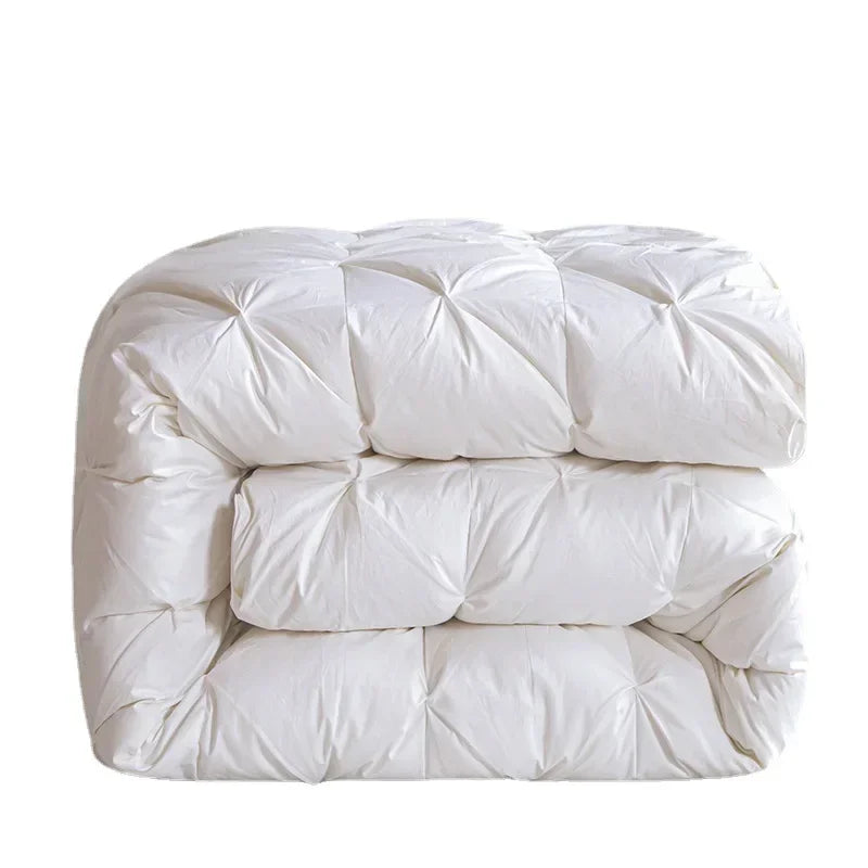 Temperature controlled down quilt,