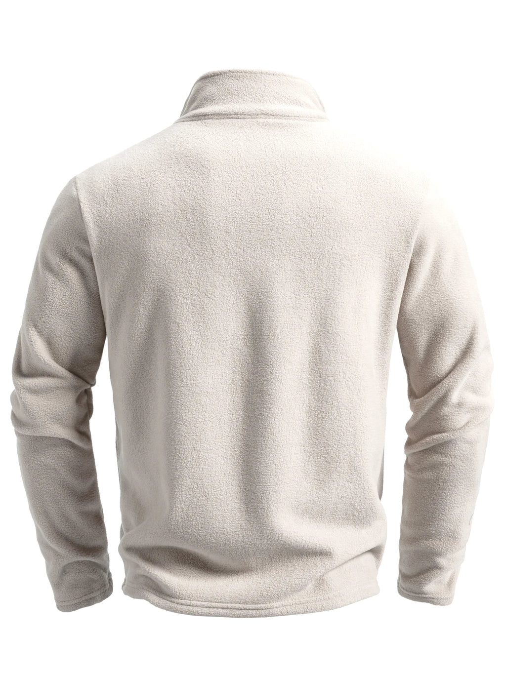 Men's Solid Color Fleece Warm Top - Zip-Up Cardigan for Outdoor Leisure in Spring and Autumn