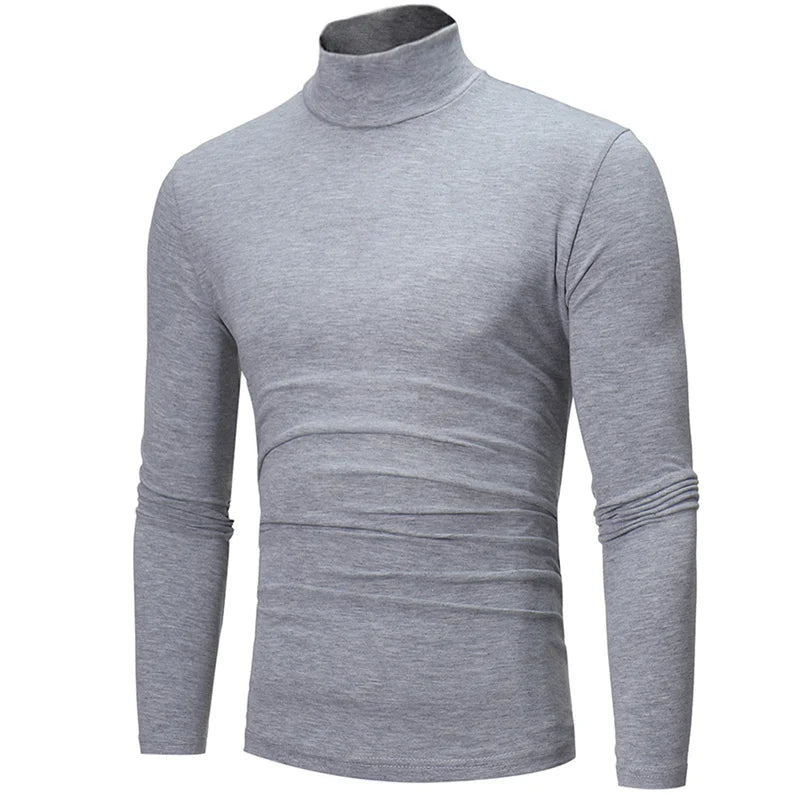 Thermal Underwear Tops for Men - Winter Clothes Thermal Shirt - Autumn Men's Winter Tights - High Neck Thin Slim Fit Long Sleeve T-shirt