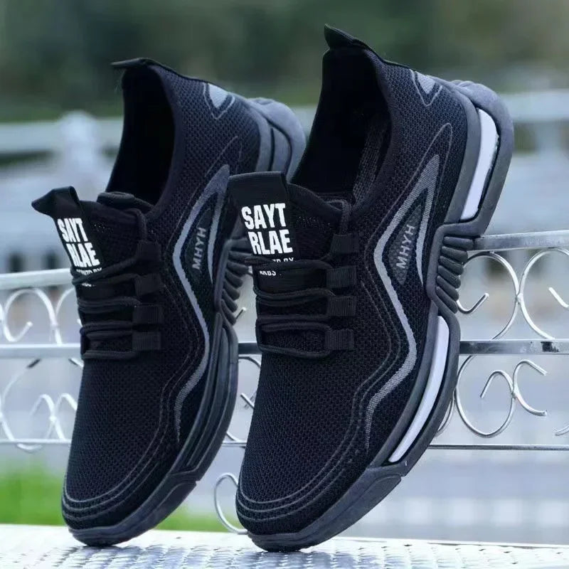 Men's Slip-On Fashion Sneakers - Breathable Sport Running Shoes for Gym Training, Walking, and Tennis
