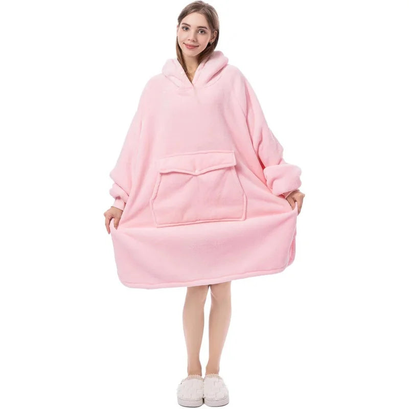 Wearable Blanket Hoodie Oversized Sherpa Hooded as Birthday Gifts