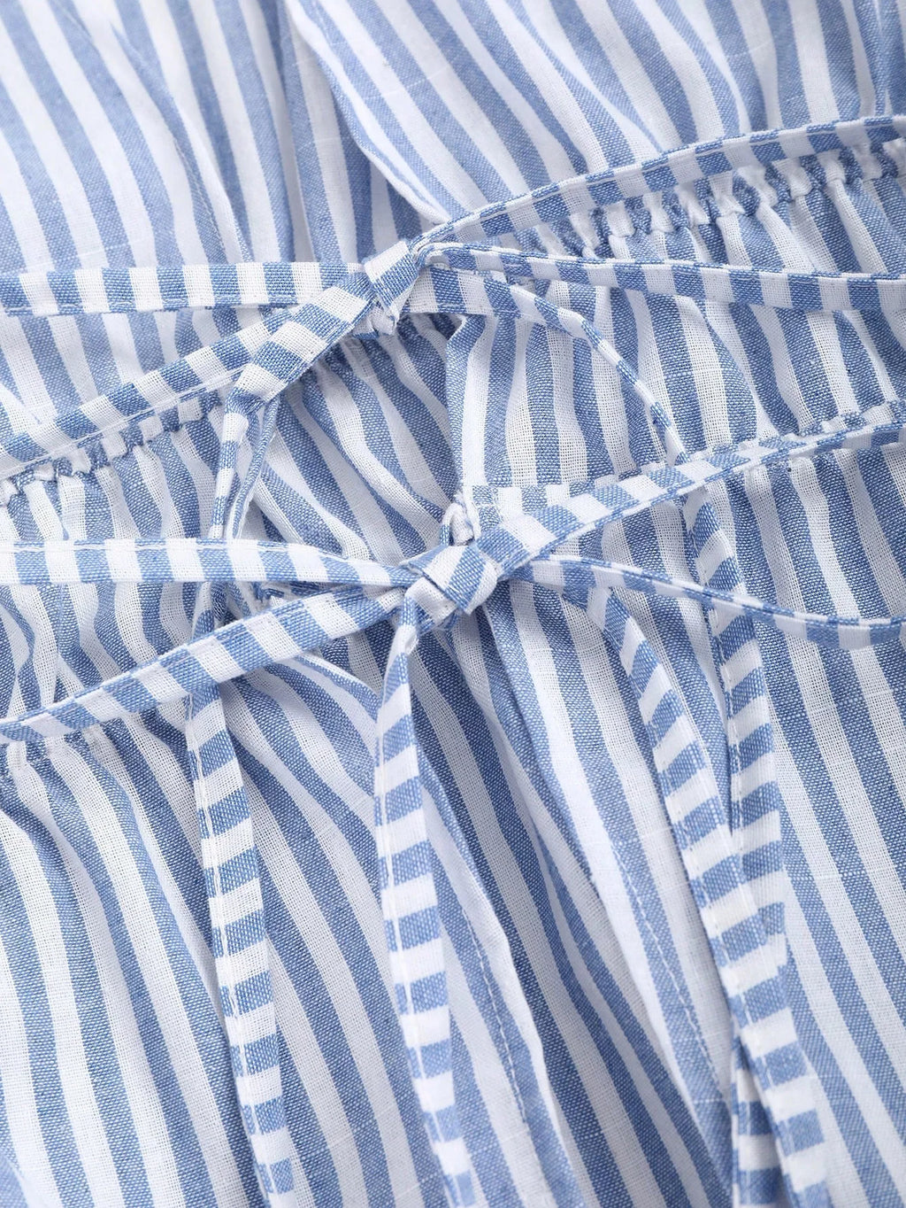Striped Tie Bow Puff
