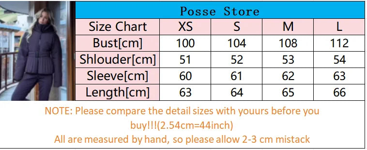 Belted Chic Hooded Cotton Coat Women Casual Full Sleeve Stand Collar Zipper Short Skiwear 2026 Lady Winter Sport Puffer Jacket