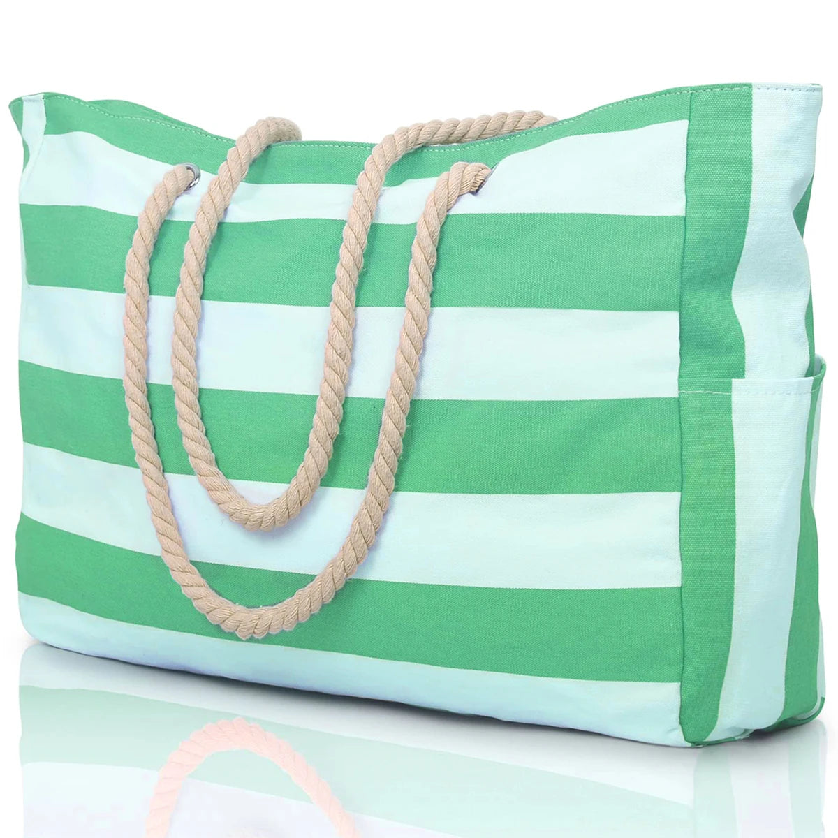 Striped zipper outer bag for outdoor travel and vacation, waterproof