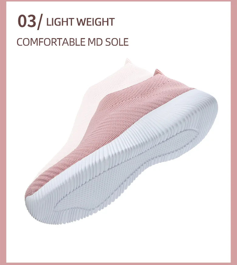 Women Shoes Breathable Flats Elastic Flat Shoes for Women Sneakers Spring Summer Footwear Lightweight Sports Shoes