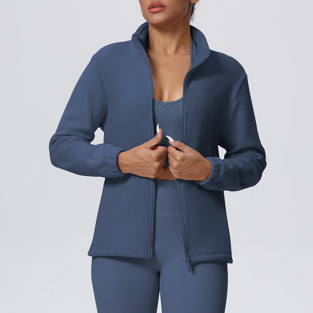 Women's Fitness Long Sleeve Sport Jacket Workout Coat Gym Training Outdoor Recreation Yoga Sportswear