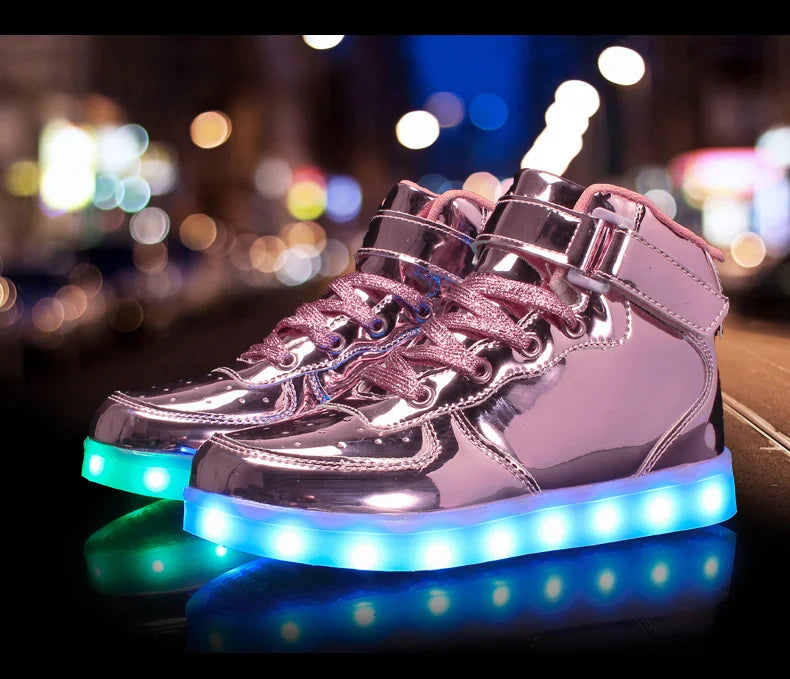Men's Glowing Sneakers Unisex Luxury Luminous Sneakers USB LED Colorful Lighted Luminous Shoes Women Night Light Vulcanize Shoes