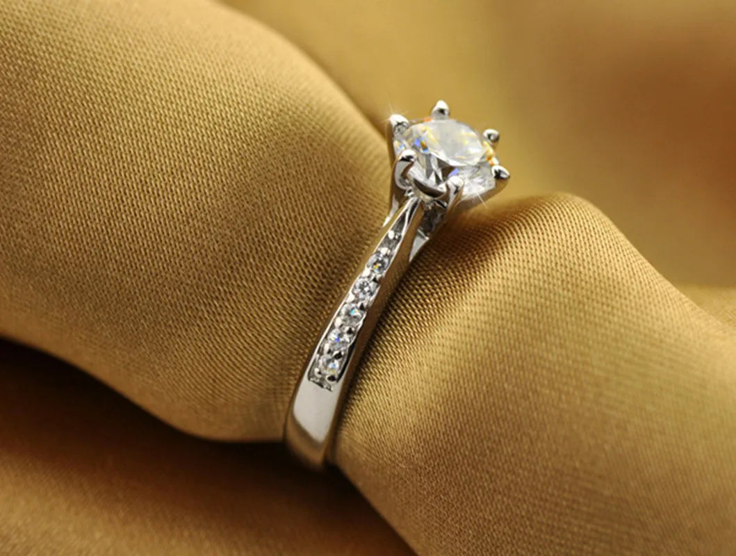 Solitaire Ring — Sterling Silver Collection
