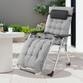 Summer Gravity Recliner - Folding Camping Chair - Patio Lounge  For Outdoor, Garden