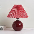 Nordic Girl Room Decorated with Pleated Desk Light Fixtures Korean-style Folding Table Lampshade Cozy Bedroom Bedside Lamp