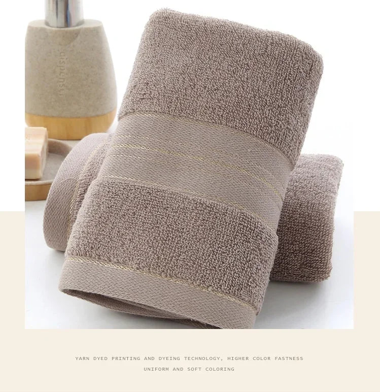 Soft Skin-Friendly Pure Cotton Towel - Thickened Quick Absorbent Quick Dry Face Towel, Durable Lightweight Shower Travel Use