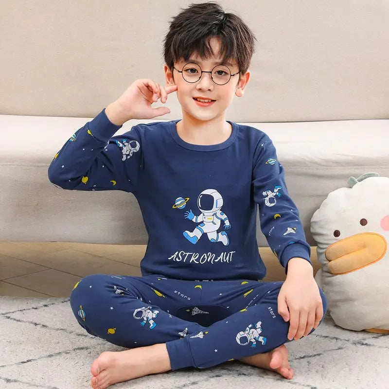 Kids Pajamas for Boys 2 3 4 5 6 7 8 9 10 11 12 13 Years Cotton Sleepwear Sets Dinosaur Pyjamas Green Children Pijamas Clothing