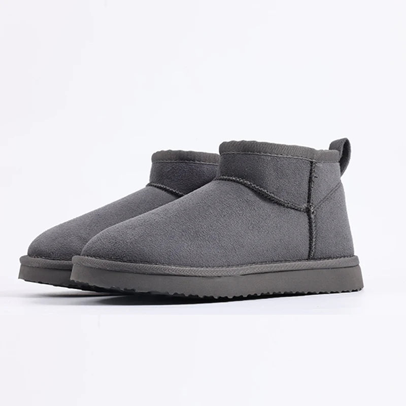 Litfun Women Winter Snow Boots Classic Fur Plush Ankle Snow Boots Brand Outdoor Antiskid Short Boot Warm Fuzzy Home Cotton Shoes