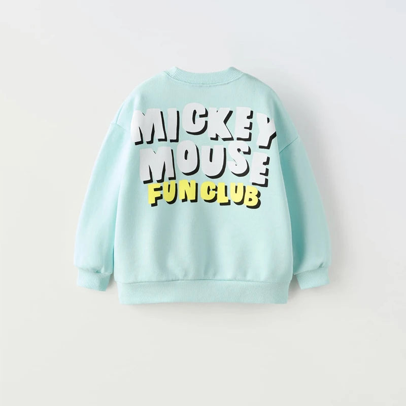 Letter Sweatshirt For Boys And Girls Long Sleeve Tops Baby 2025 Spring Autumn Wear Child New Design Printed Hoodies Outer Wear
