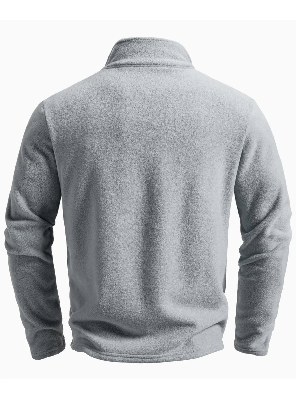Men's Solid Color Fleece Warm Top - Zip-Up Cardigan for Outdoor Leisure in Spring and Autumn