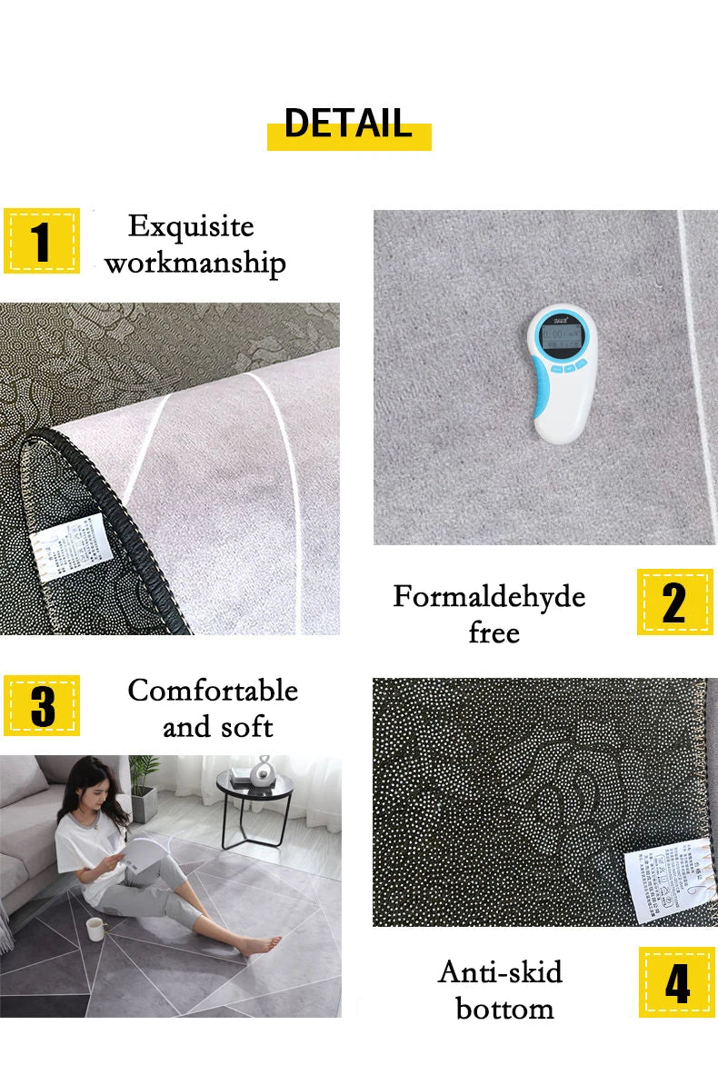 Modern Minimalist Irregular Living Room Decoration Carpet Home Decor Bedroom Bedside Rug Large Area Mat Non-slip Washable Rugs