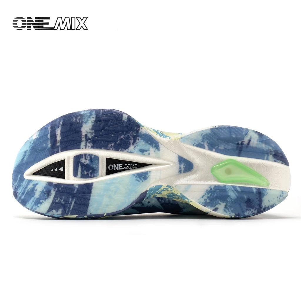 ONEMIX-Nylon Carbon Board Marathon Running Racing Shoes, Professional Stable Support, Shock-relief, Ultra-light Rebound Sneaker