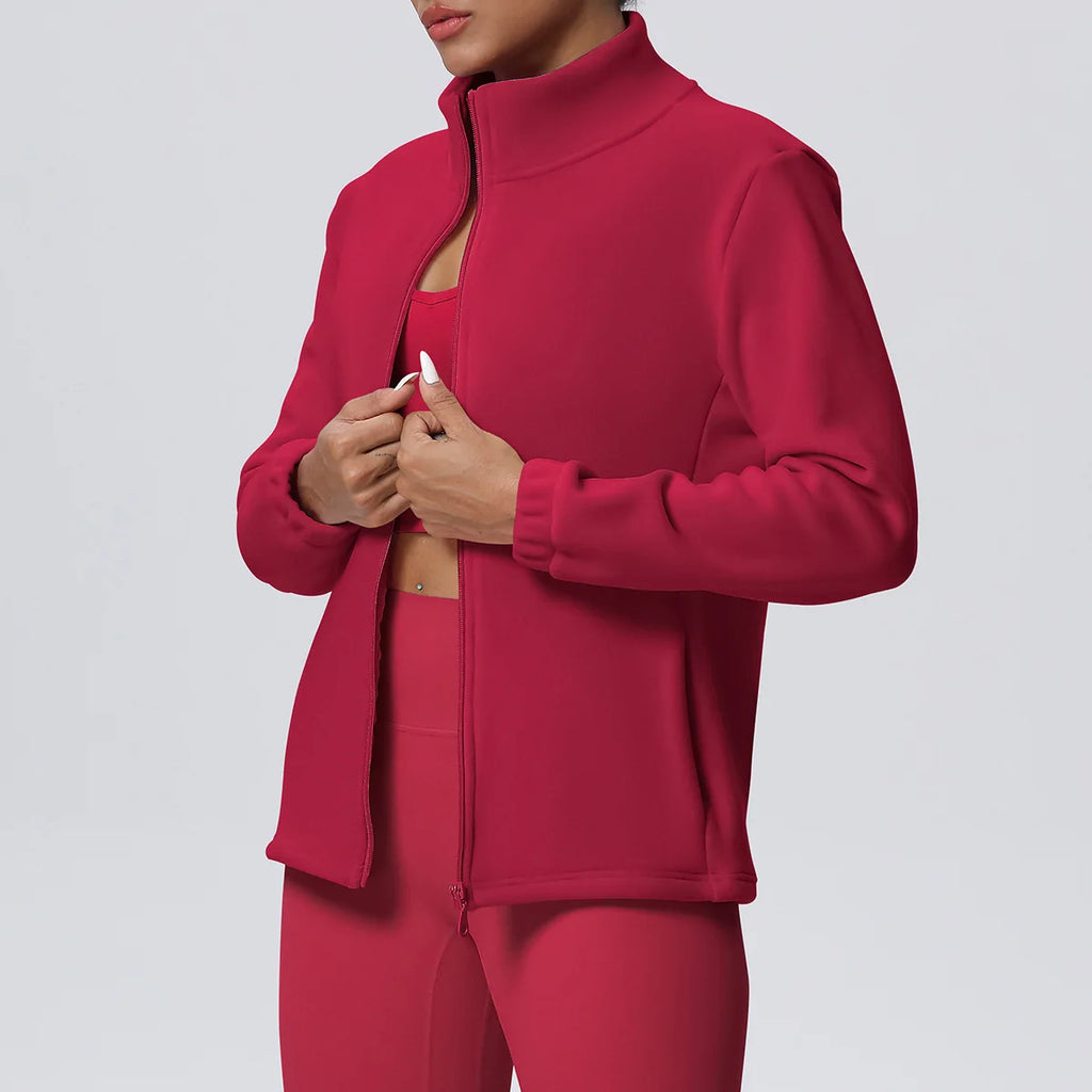 Women's Fitness Long Sleeve Sport Jacket Workout Coat Gym Training Outdoor Recreation Yoga Sportswear