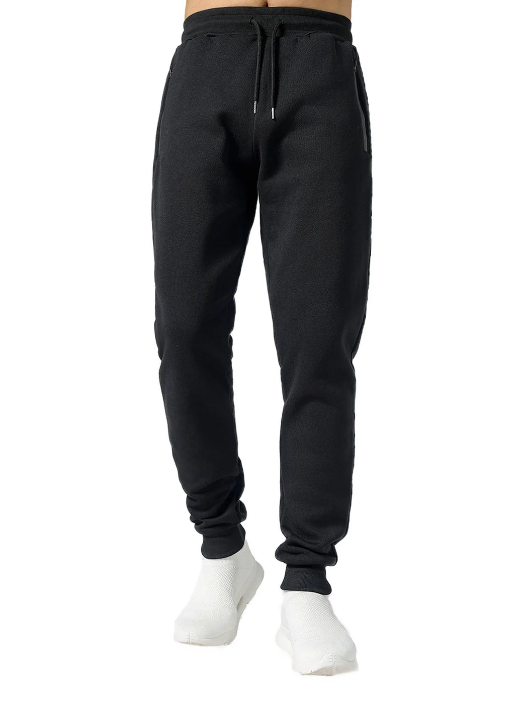 New Sweatpants with Side Zipper Pockets for Men - Joggers, Track Pants, Elastic Waist Sport Casual Baggy Fitness Gym Clothing