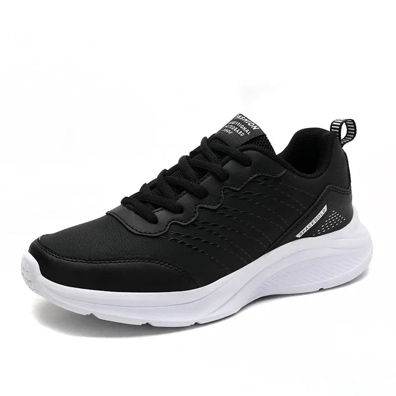 Leather Waterproof Sports Fitness Running Shoes Women Comfort Flat Big Size 35-42 Casual Sneakers Ladies Non-slip Jogging Shoes