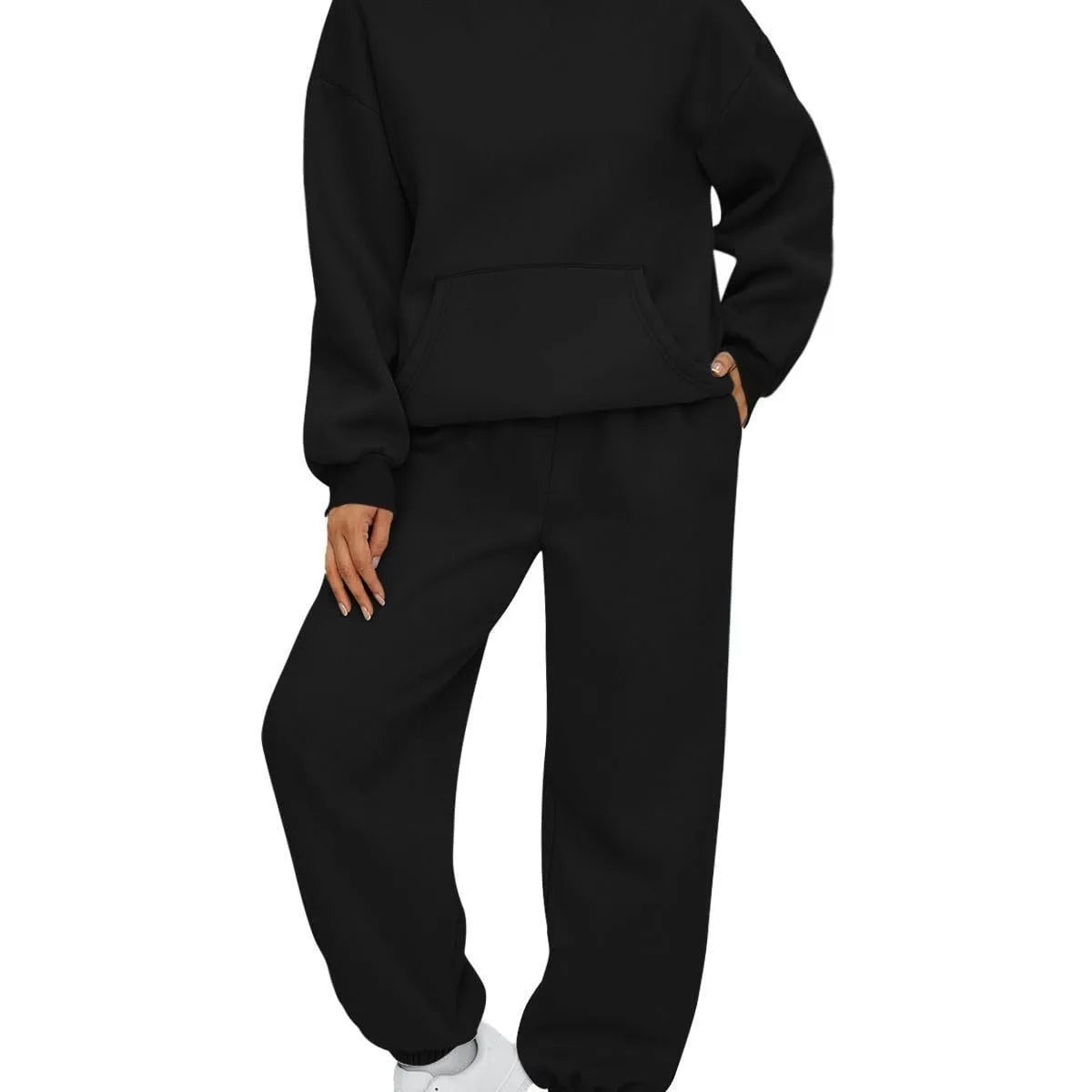 Women's Casual Hooded Sweatshirt and Sportswear Pants Set Long Sleeve Long Pants Autumn Season Fashion Ladies Outfit