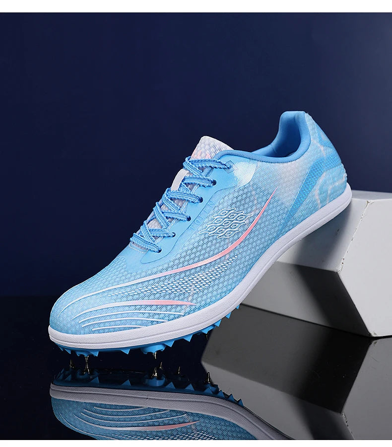 2025 New Couples Track and Field Shoes Non Slip Women Spikes Sneakers Breathable Men Running Shoes Comfortable Outdoor Sneakers