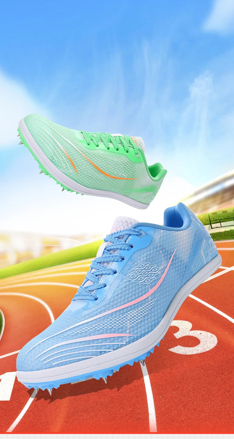2025 New Couples Track and Field Shoes Non Slip Women Spikes Sneakers Breathable Men Running Shoes Comfortable Outdoor Sneakers