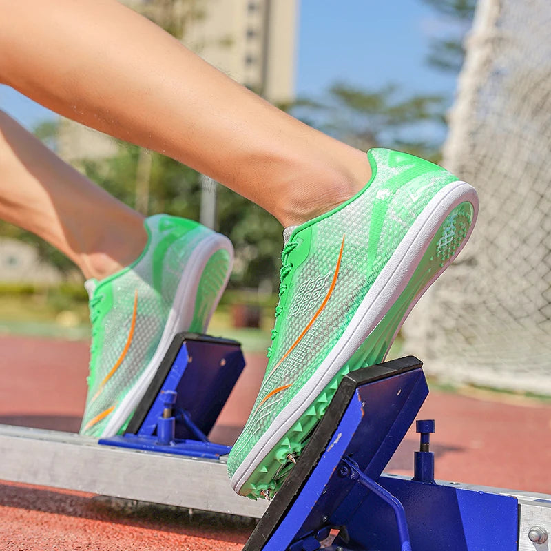 2025 New Couples Track and Field Shoes Non Slip Women Spikes Sneakers Breathable Men Running Shoes Comfortable Outdoor Sneakers