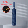12 Bone Black Glue Fully Automatic Umbrella With Thick And Durable