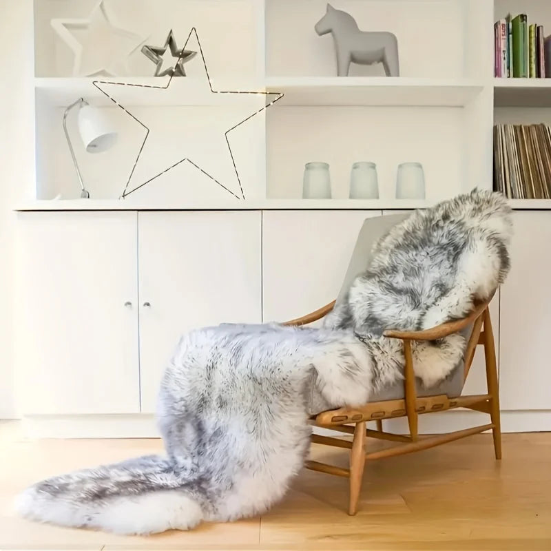 Faux Fur Rug, Fluffy Pink Small Sheepskin Rug, Ultra Soft 2x3 Ft Mat, Machine Washable Shag Mats, Nursery Throw for Bedroom rug