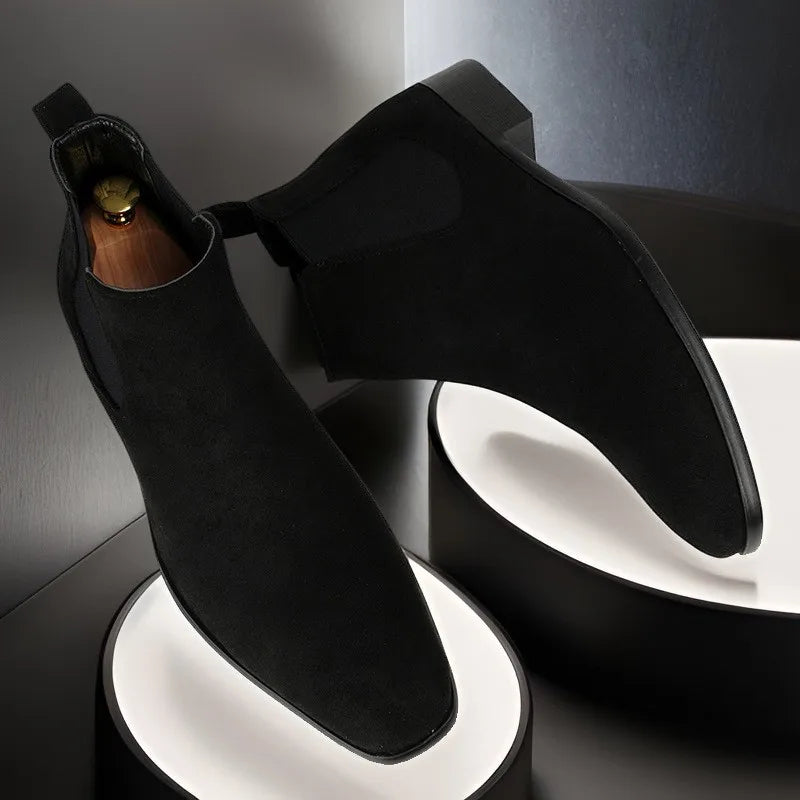 Autumn Winter Men's Chelsea Boots Fashion Men's Business Boots Plus Size 40-48