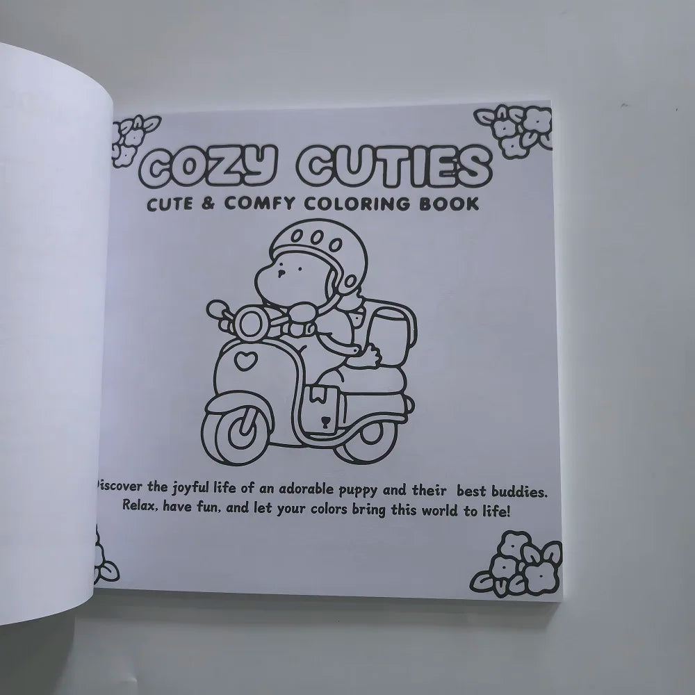 Cozy  Cuties Cute & Comfy Coloring Book For Adults Cute Drawing Book Perfect Gift for Party and Birthday