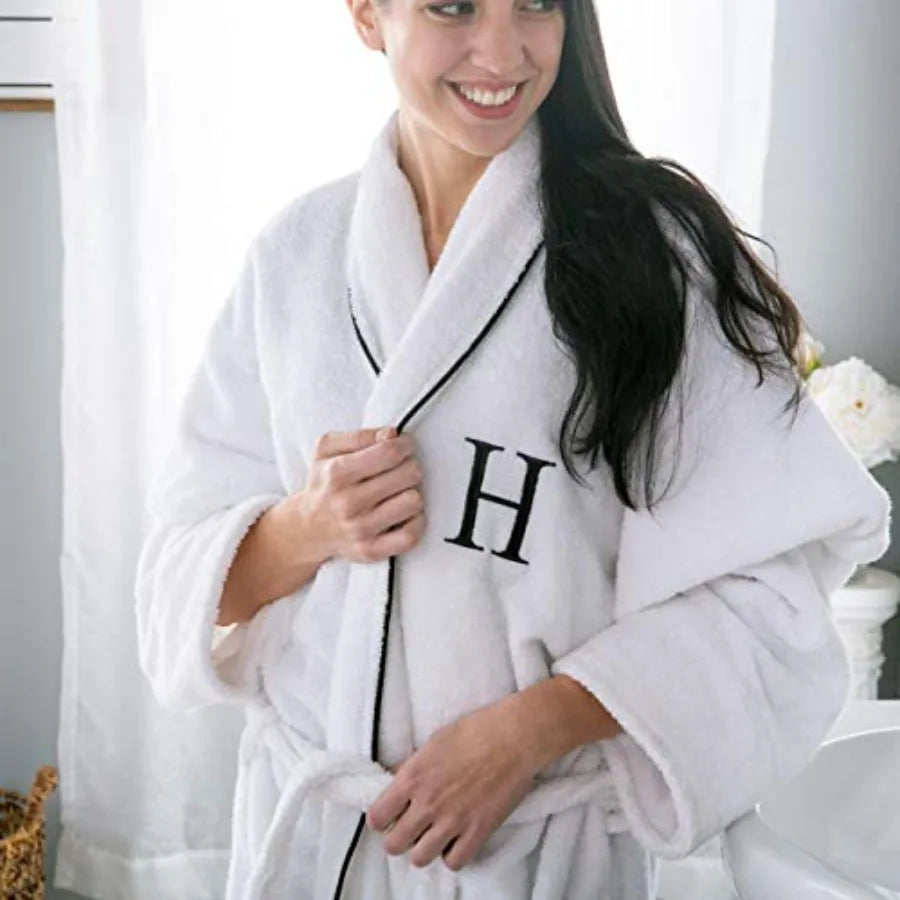 Superior Cotton Unisex Bathrobe - Soft and Absorbent Robe for Men and Women Bathroom Accessories Home Essentials