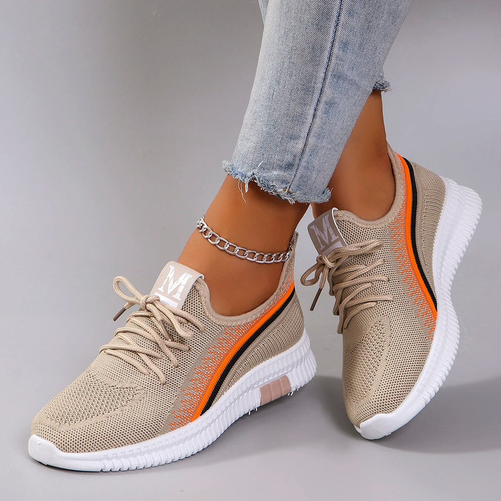 Women's Summer Breathable Mesh Flat Shoes - Casual Sneakers with Free Shipping