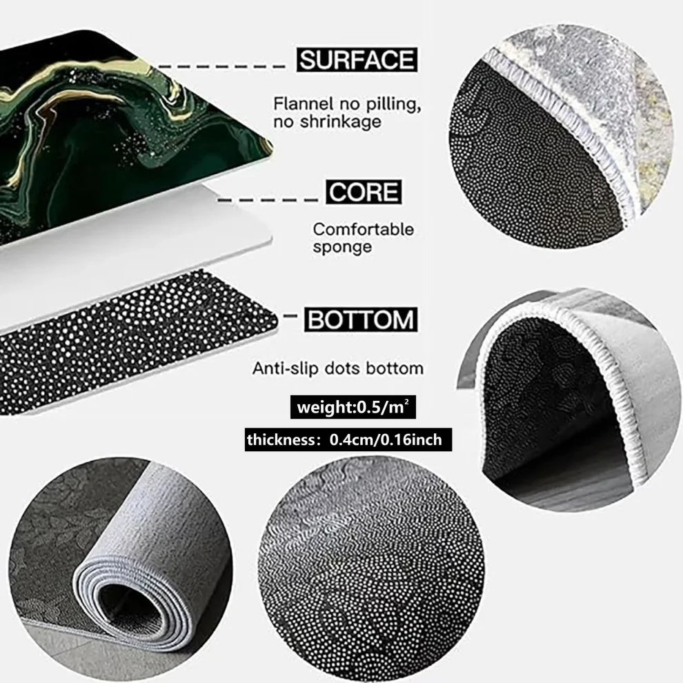 VIKAMA Nordic Luxury Area Rugs, Living Room Coffee Table Mats, Bedroom Side Cushions, Entrance Floor Mats, Home Decorations