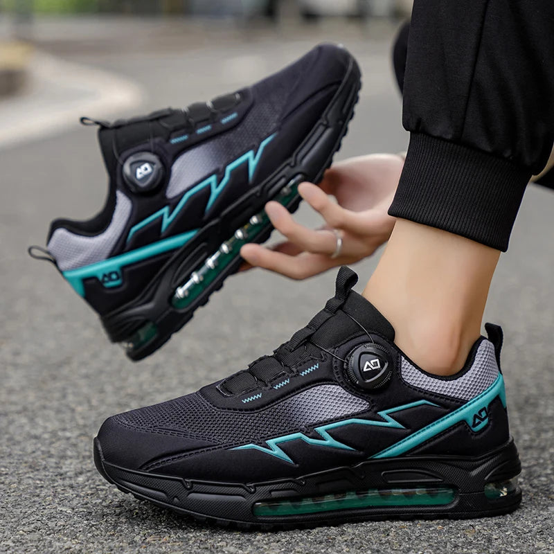 Men's Sports Shoes - High-Quality Outdoor Walking Mesh Breathable Rebound Anti Slip Flat Bottom Casual Running Shoes for Men