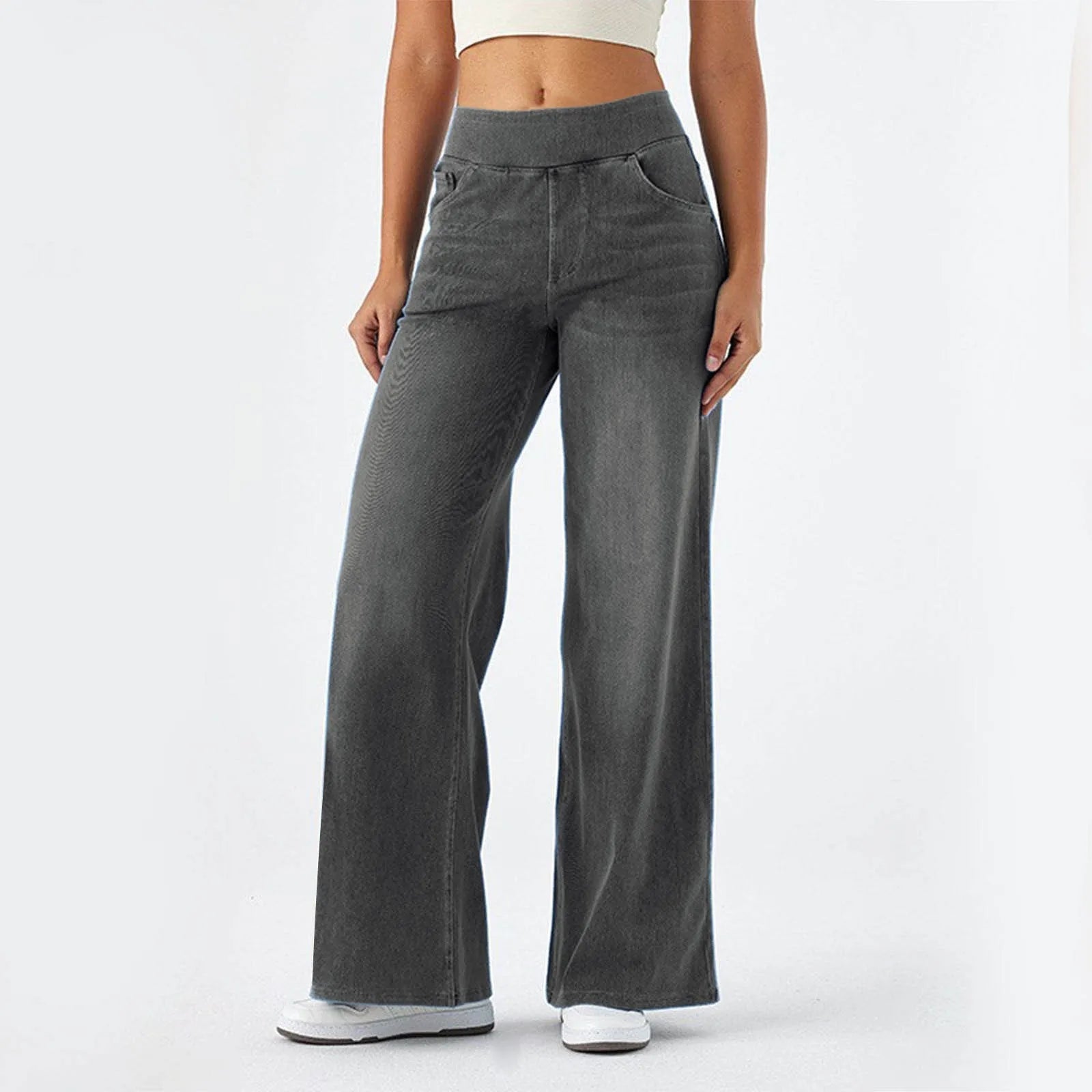 Ladies Baggy Wide Leg Trousers